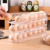 Dispensador organizador de huevos 2 niveles ahorrador de espacio